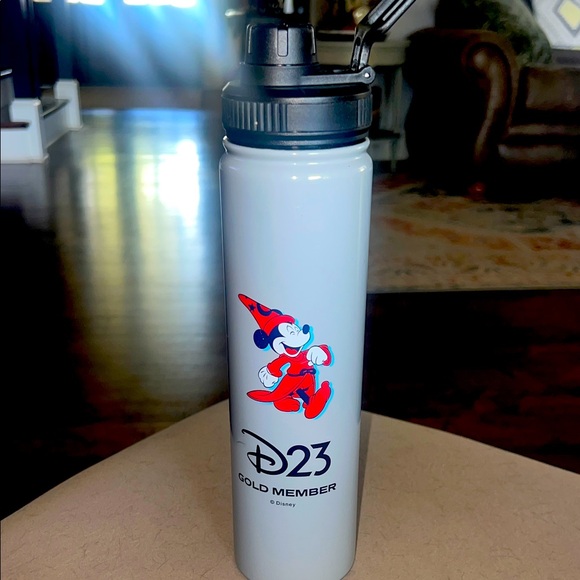 Disney D23 Gray Water Bottle with Red and Blue Mickey - Picture 1 of 6